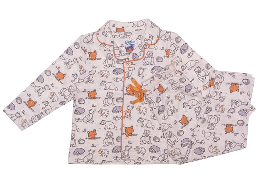 Foxy Dreams Night Suit – Kids Soft Cotton Sleepwear
