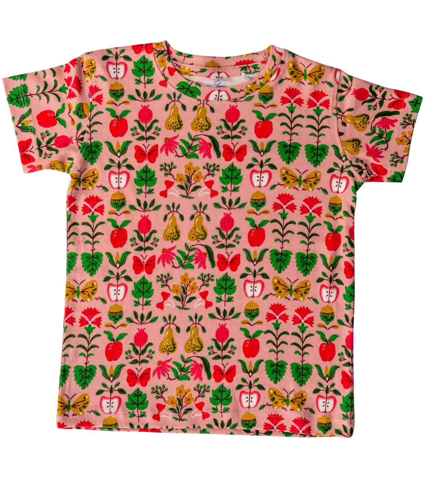 Fruity Garden Girls Co-ord Set – 100% Cotton Kidswear, Cute Fruit Print Outfit for Girls