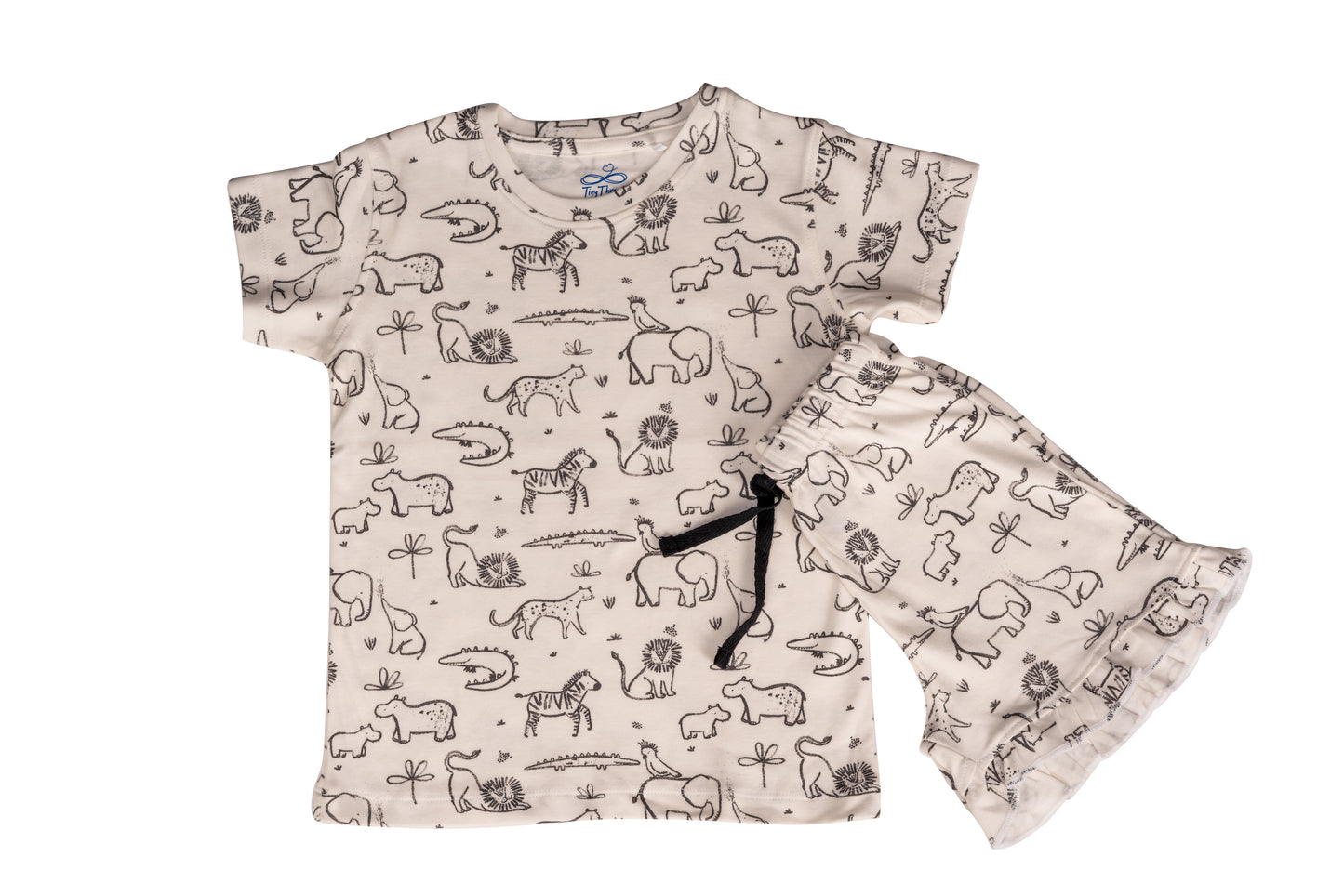 White Jungle Girls Co-ord Set