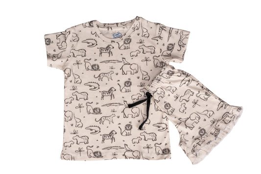 White Jungle Girls Co-ord Set